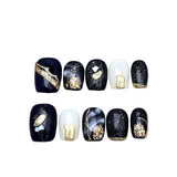 Ultra Short Coffin Handmade Press On Nails Detachable False Nails-Autumn Winter Series