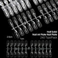 240tips/bag Fully Transparent Acrylic Nails Set Press on Nails Tips Almond Shape Nail Extension Practice Manicure Tool