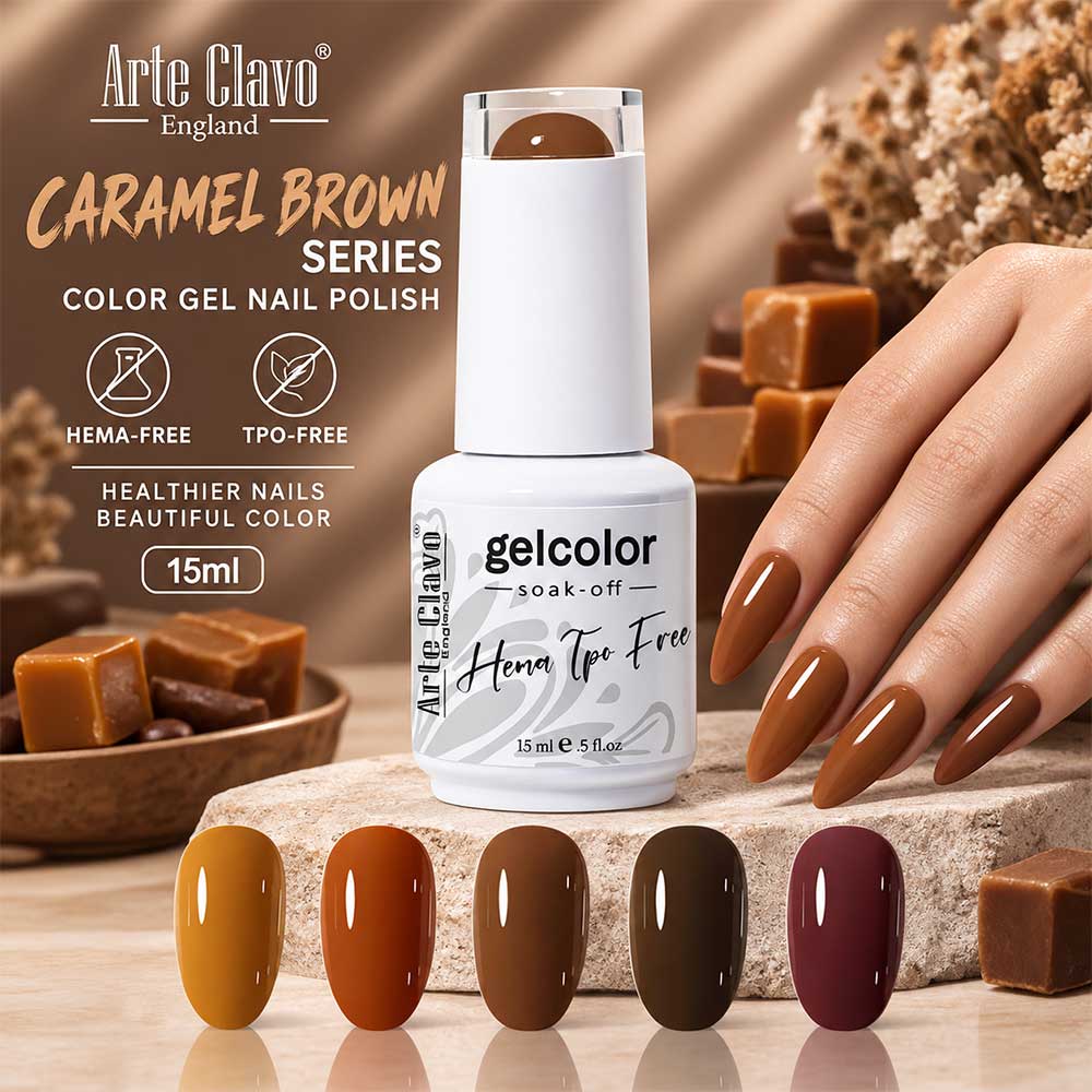 HEMA-Free & TPO-Free Caramel Brown Gel Nail Polish
