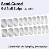 Cat Eye Magnetic Effect-Semi-cured Gel Nail Strips 20 Tips
