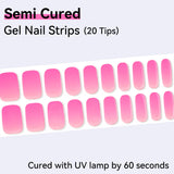 Gradient Effect-Semi-cured Gel Nail Strips 20 Tips