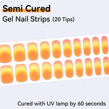 Gradient Effect-Semi-cured Gel Nail Strips 20 Tips