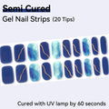 Marbling Pattern-Semi-cured Gel Nail Strips 20 Tips