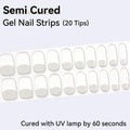 French Design-Semi-cured Gel Nail Strips 20 Tips