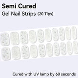 Floral Pattern-Semi-cured Gel Nail Strips 20 Tips