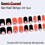 Halloween Design-Semi-cured Gel Nail Strips 20 Tips