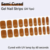 Cat Eye Magnetic Effect-Semi-cured Gel Nail Strips 20 Tips