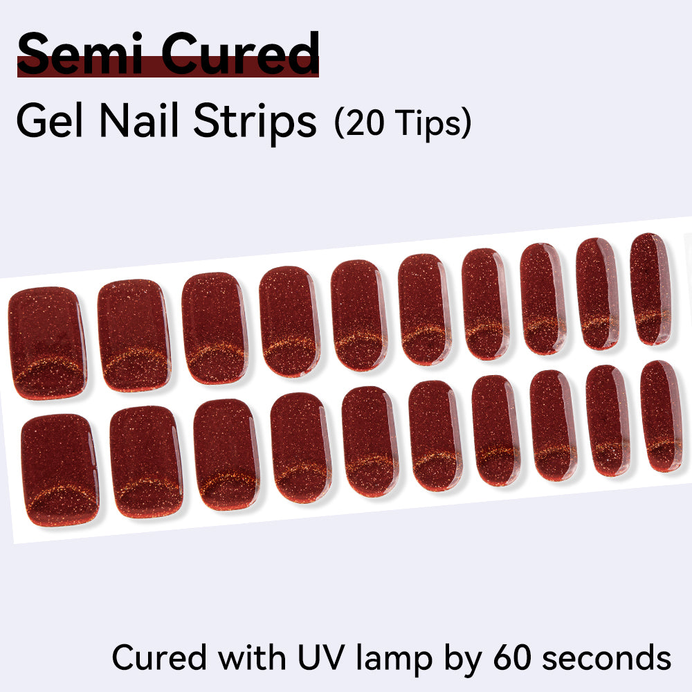 Cat Eye Magnetic Effect-Semi-cured Gel Nail Strips 20 Tips