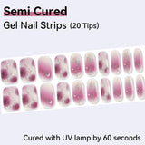 Floral Pattern-Semi-cured Gel Nail Strips 20 Tips