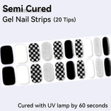 Plaid Design-Semi-cured Gel Nail Strips 20 Tips