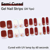 Christmas Design-Semi-cured Gel Nail Strips 20 Tips