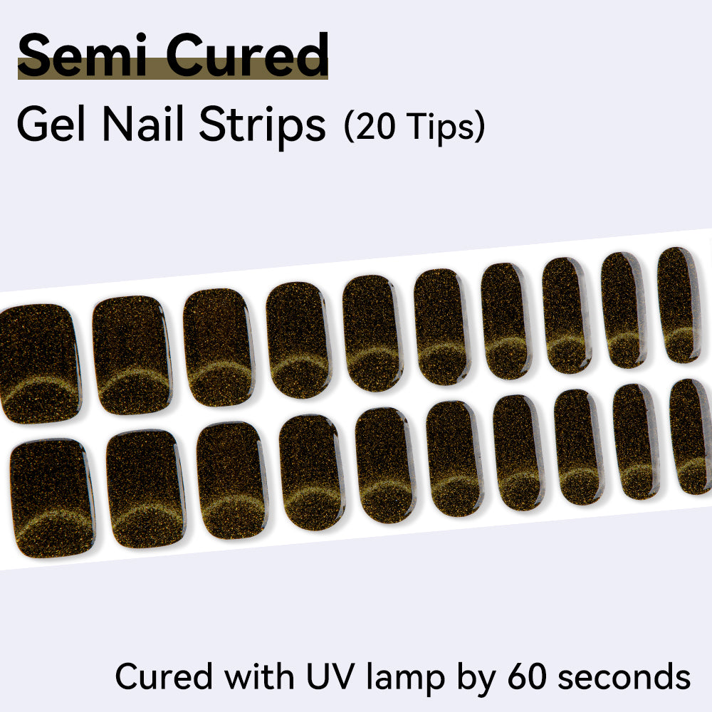 Cat Eye Magnetic Effect-Semi-cured Gel Nail Strips 20 Tips