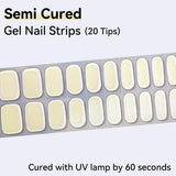 Chrome Effect-Semi-cured Gel Nail Strips 20 Tips