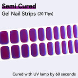 Chrome Effect-Semi-cured Gel Nail Strips 20 Tips