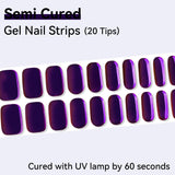 Chrome Effect-Semi-cured Gel Nail Strips 20 Tips