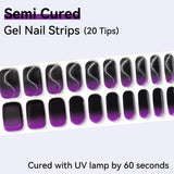 Cat Eye Magnetic Effect-Semi-cured Gel Nail Strips 20 Tips