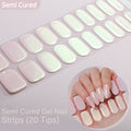 Chrome Effect-Semi-cured Gel Nail Strips 20 Tips  | Requires UV Lamp
