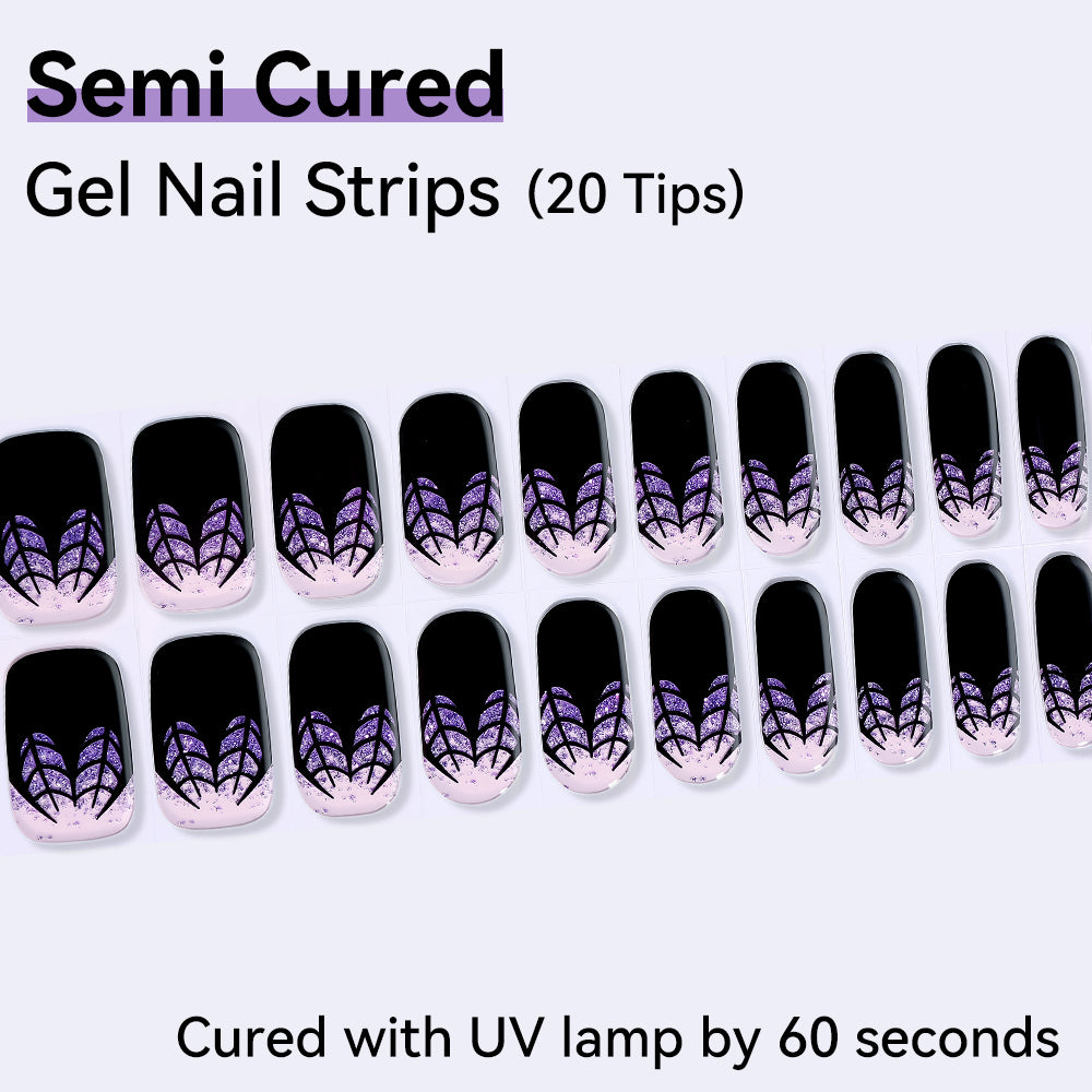 Halloween Design-Semi-cured Gel Nail Strips 20 Tips