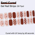 Plaid Design-Semi-cured Gel Nail Strips 20 Tips
