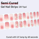 Christmas Design-Semi-cured Gel Nail Strips 20 Tips