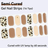 Marbling Pattern-Semi-cured Gel Nail Strips 16 Tips