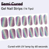 Cat Eye Magnetic Effect-Semi-cured Gel Nail Strips 16 Tips