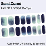 Marbling Pattern-Semi-cured Gel Nail Strips 16 Tips