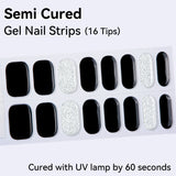Shiny Glitter-Semi-cured Gel Nail Strips 16 Tips