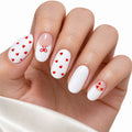 Sweetheart Ribbon Semi-Cured Gel Nail Strips – 16 Strips | UV/LED Lamp Required