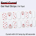 Cherry/Bowknot/Star/Heart-Semi-cured Gel Nail Strips 16 Tips