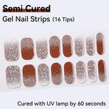 Shiny Glitter-Semi-cured Gel Nail Strips 16 Tips