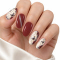 Vintage Rose Garden Semi-Cured Gel Nail Strips – 16 Strips | UV/LED Lamp Required