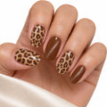 Caramel Safari Semi-Cured Gel Nail Strips – 16 Strips | UV/LED Lamp Required