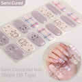 Kawaii Doodles & Wild Leopard Collection-Semi-cured Gel Nail Strips 16 Tips | Requires UV Lamp