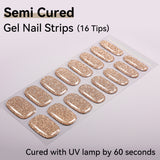 Shiny Glitter-Semi-cured Gel Nail Strips 16 Tips