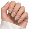 Champagne Cascade Semi-Cured Gel Nail Strips – 16 Strips | UV/LED Lamp Required