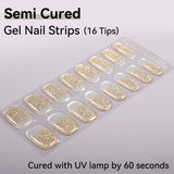 Shiny Glitter-Semi-cured Gel Nail Strips 16 Tips