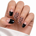 Leopard Noir Semi-Cured Gel Nail Strips – 16 Strips | UV/LED Lamp Required