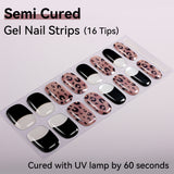 Leopard Print-Semi-cured Gel Nail Strips 16 Tips