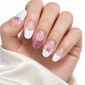 Rosy Ribbon Semi-Cured Gel Nail Strips – 16 Strips | UV/LED Lamp Required