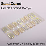 Shiny Glitter-Semi-cured Gel Nail Strips 16 Tips