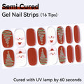 Christmas Design-Semi-cured Gel Nail Strips 16 Tips