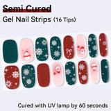 Christmas Design-Semi-cured Gel Nail Strips 16 Tips