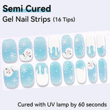 Christmas Design-Semi-cured Gel Nail Strips 16 Tips
