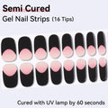 French Tip-Semi-cured Gel Nail Strips 16 Tips