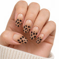 Leopard Sunset Semi-Cured Gel Nail Strips – 16 Strips | UV/LED Lamp Required