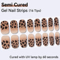 Leopard Print-Semi-cured Gel Nail Strips 16 Tips