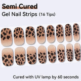 Leopard Print-Semi-cured Gel Nail Strips 16 Tips
