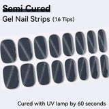Premium Semi-Cured Gel Nail Strips - 16 Tips DIY Salon Quality Gel Nail Wraps, HEMA-Free & Long Lasting (Requires UV/LED Lamp)