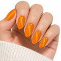 Tangerine Glow Semi-Cured Gel Nail Strips – 16 Strips | UV/LED Lamp Required